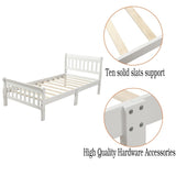 Wood Platform Bed Twin Bed Frame Panel Bed