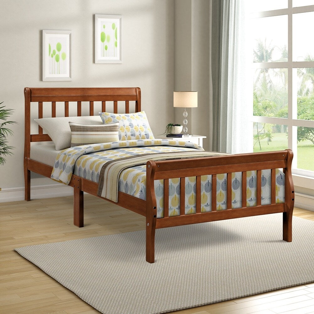 Wood Platform Bed Twin Bed Frame Panel Bed