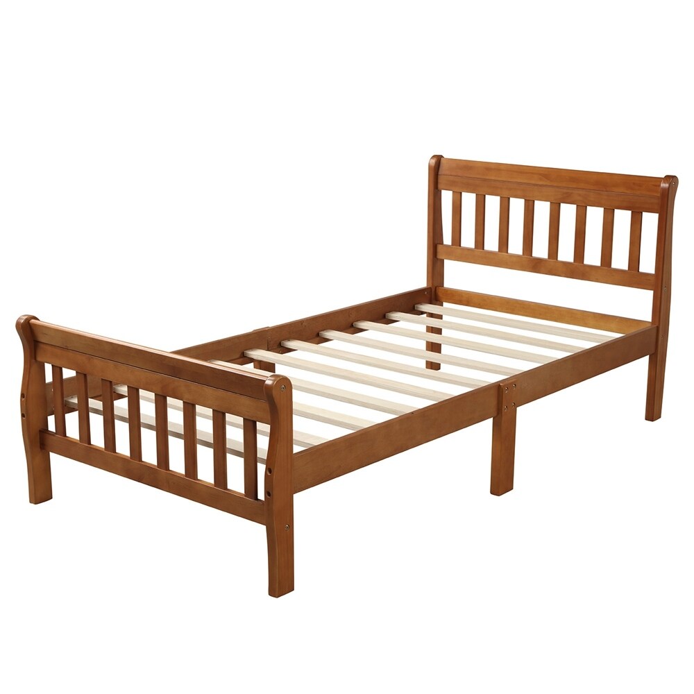 Wood Platform Bed Twin Bed Frame Panel Bed