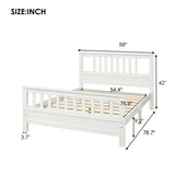 Wood Platform Bed with Headboard and Footboard, Full