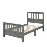 Wood Platform Bed with Headboard and Footboard, Full