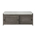 Wood Storage Bench with 2 Cabinets