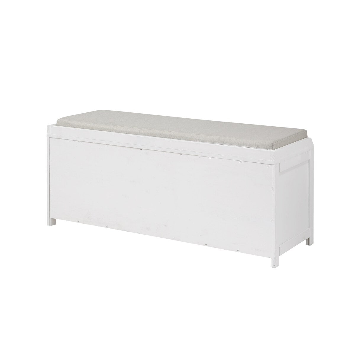 Wood Storage Bench with 2 Cabinets