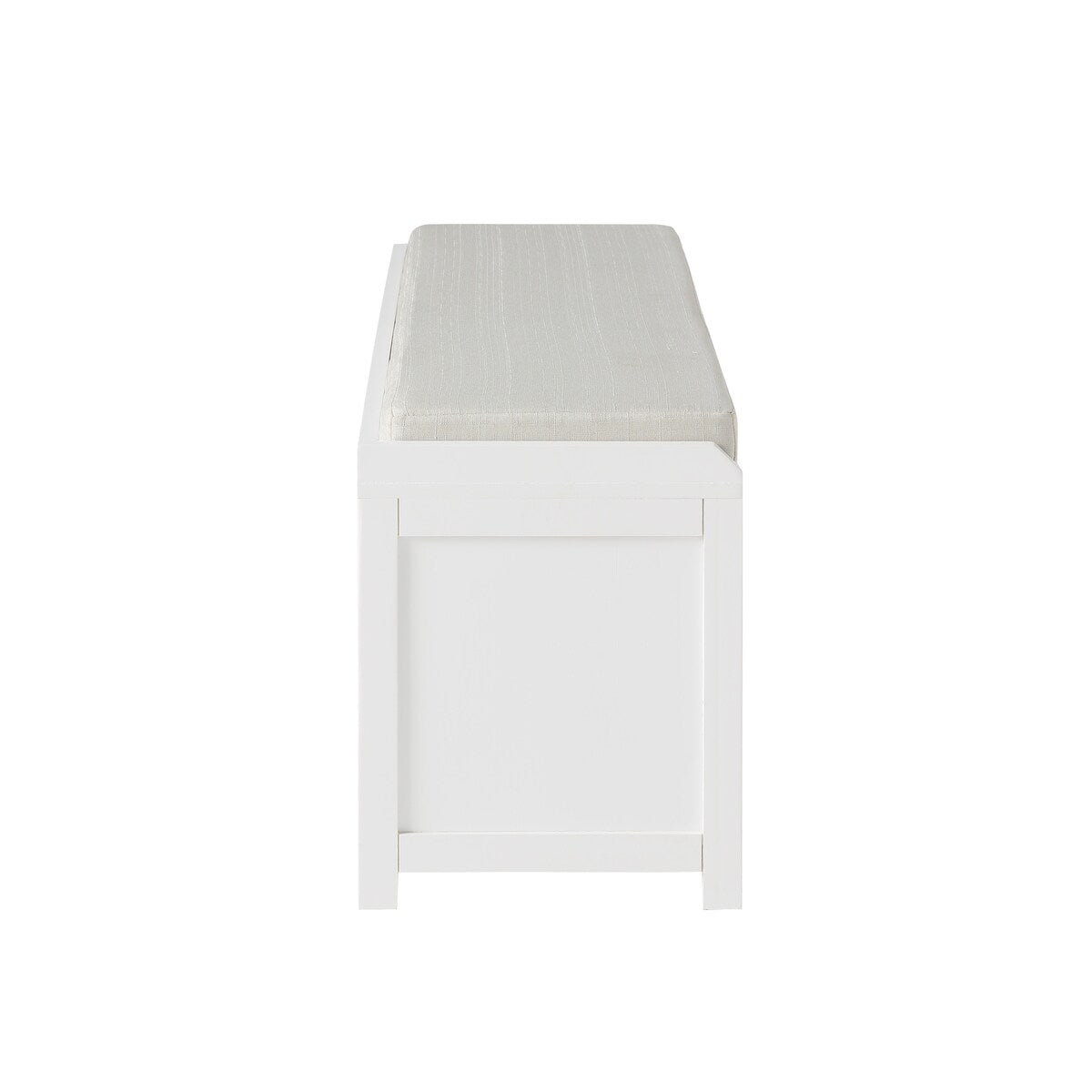 Wood Storage Bench with 2 Cabinets