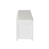 Wood Storage Bench with 2 Cabinets