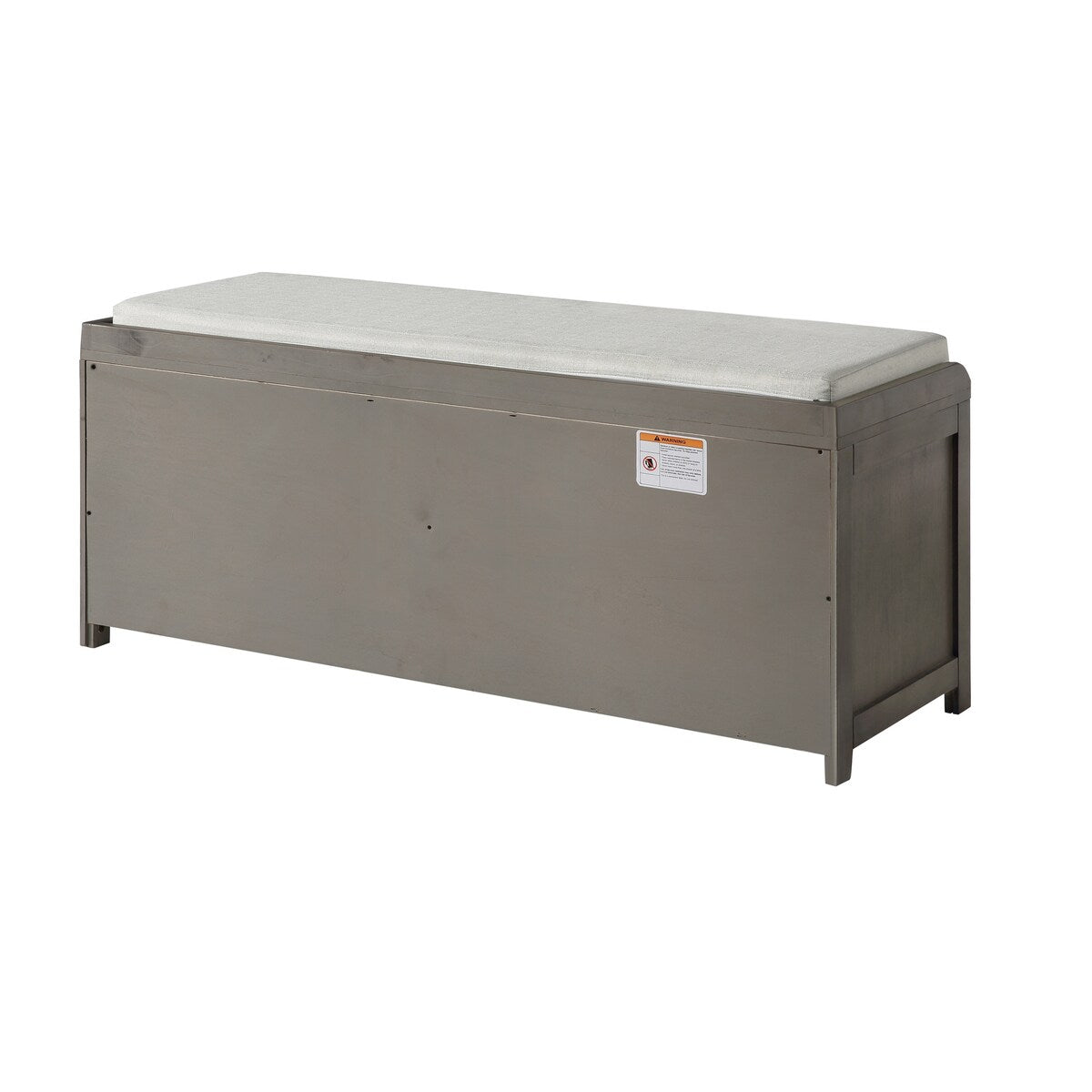 Wood Storage Bench with 2 Cabinets