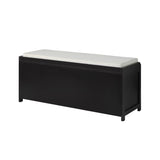 Wood Storage Bench with 2 Cabinets