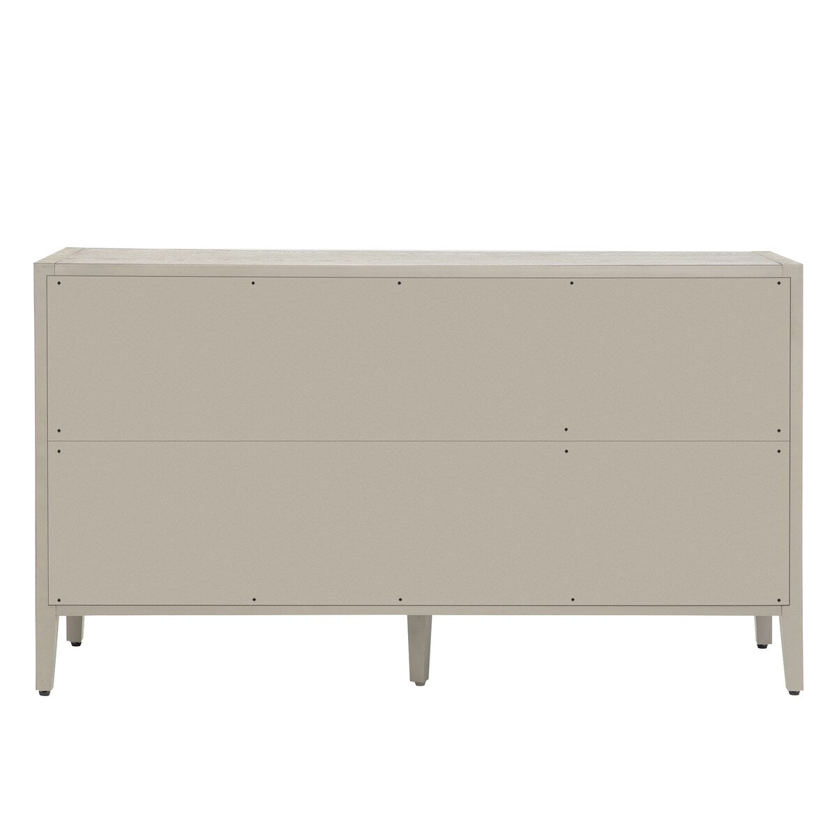 Wood Storage Cabinet with 3 tempered Glass Doors and Adjustable Shelf