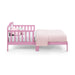 Wood Toddler Bed with Dual Side Guardrails