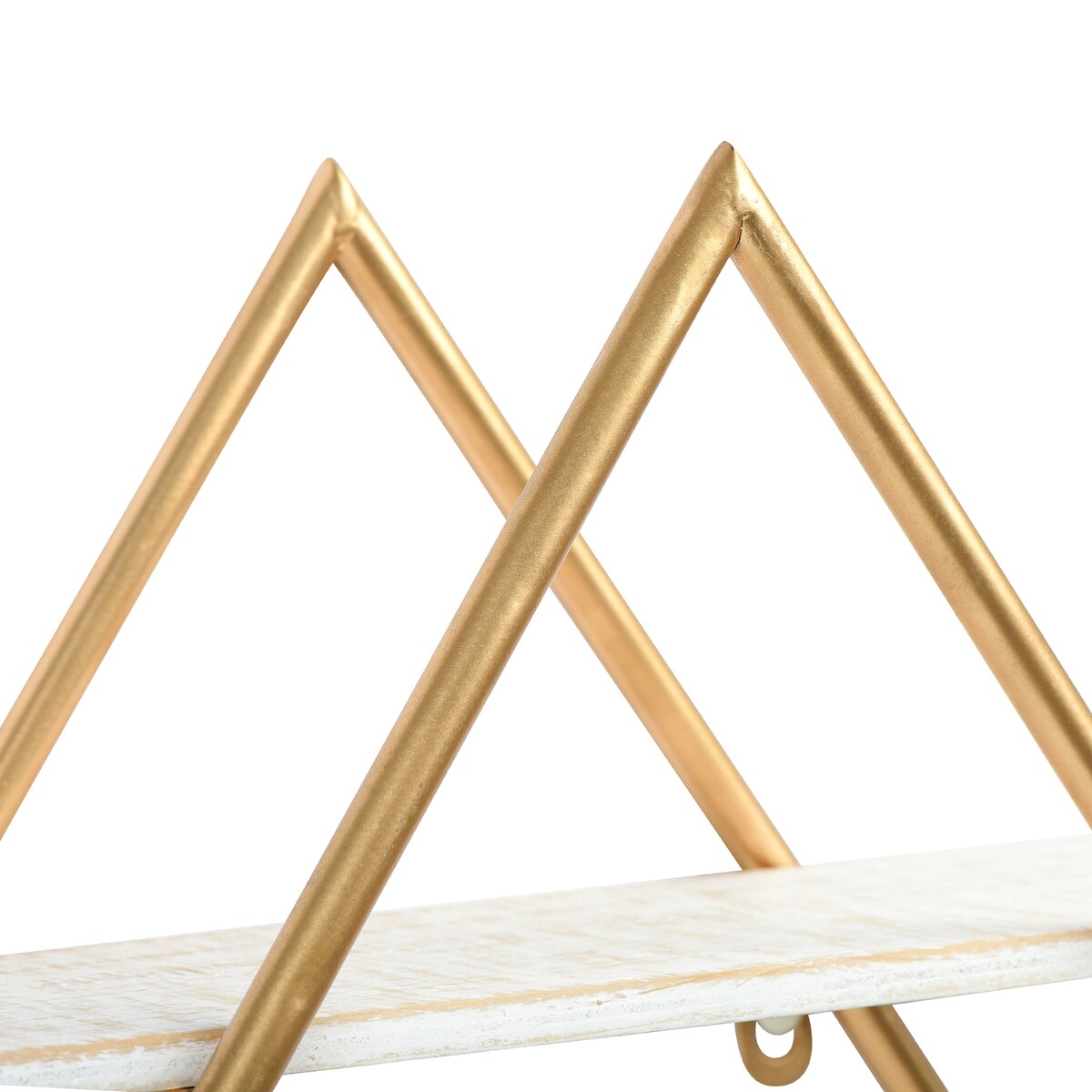 Wood and Iron Diamond Wall Shelf