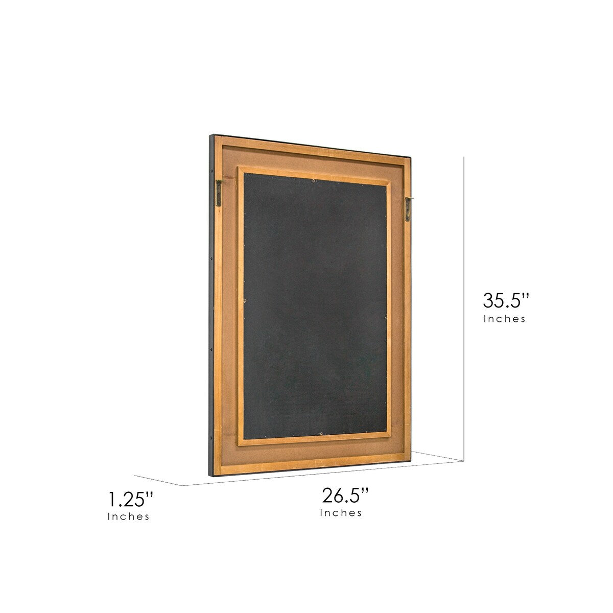 Wood and Metal Wall Mirror (35" x 26")