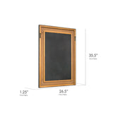 Wood and Metal Wall Mirror (35" x 26")