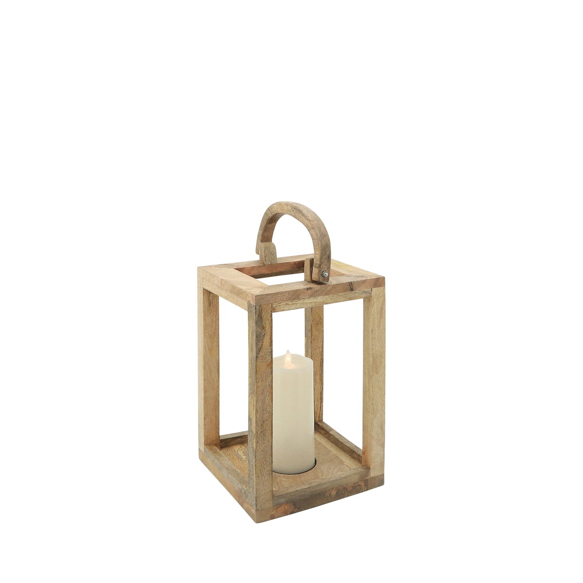Wood, Set of 3 17, 23, 31"h Open Lanterns, Natural 29.0"H - 14.0" x 14.0" x 29.0"