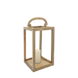 Wood, Set of 3 17, 23, 31"h Open Lanterns, Natural 29.0"H - 14.0" x 14.0" x 29.0"