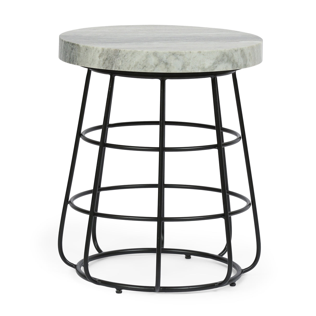 Woodbine Modern Handcrafted Marble Side Table by Christopher Knight Home - 18.00" L x 18.00" W x 22.00" H