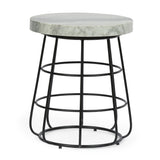 Woodbine Modern Handcrafted Marble Side Table by Christopher Knight Home - 18.00" L x 18.00" W x 22.00" H