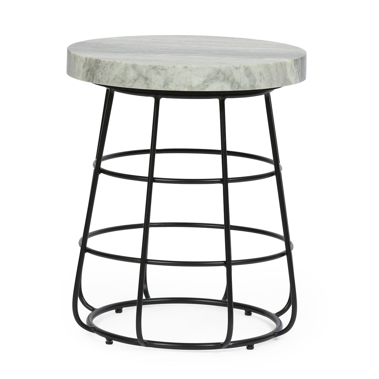 Woodbine Modern Handcrafted Marble Side Table by Christopher Knight Home - 18.00" L x 18.00" W x 22.00" H