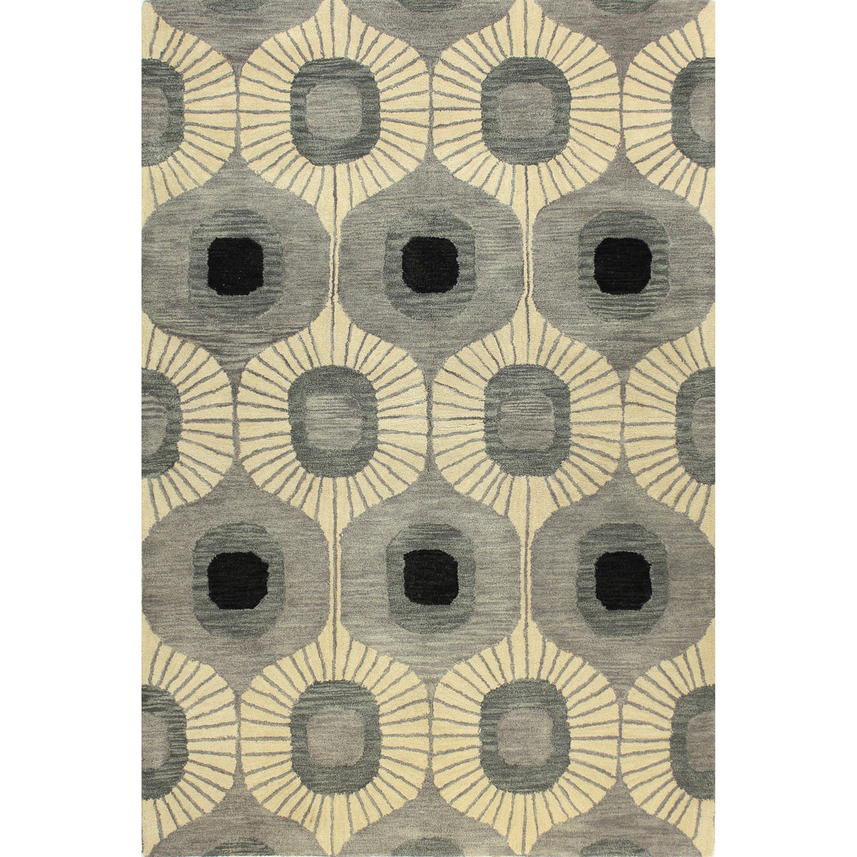 Bashian Woodbridge Hand-tufted Modern Abstract Ikat Wool Area Rug