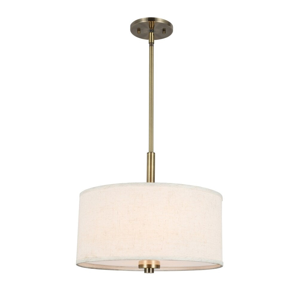 Woodbridge Lighting Drum 15" Shade Pendant w/ LED Bulb