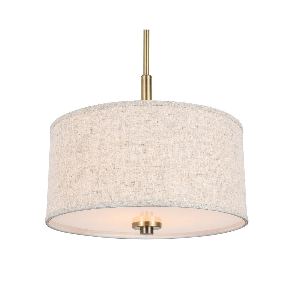 Woodbridge Lighting Drum 15" Shade Pendant w/ LED Bulb