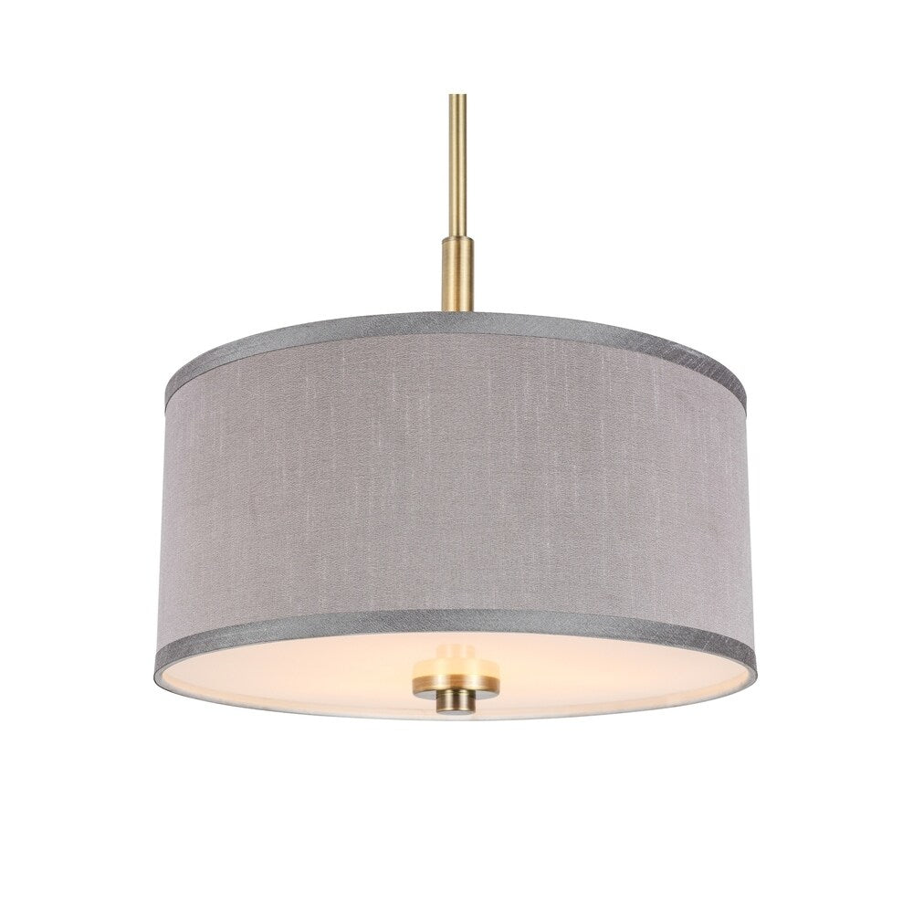 Woodbridge Lighting Drum 15" Shade Pendant w/ LED Bulb