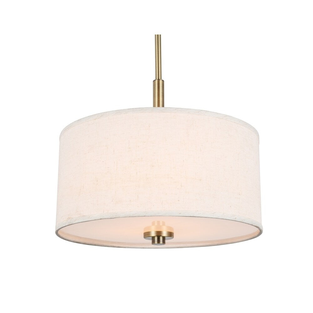 Woodbridge Lighting Drum 15" Shade Pendant w/ LED Bulb