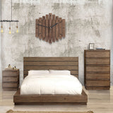 Wooden Bed in Rustic Natural Tone