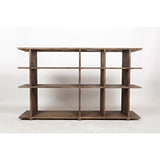 Wooden Bookcase With Spacious Shelves, Brown