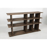 Wooden Bookcase With Spacious Shelves, Brown