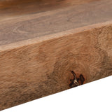 Wooden Butler Tray with Stand 30" x 32" Brown TV Tray Contemporary Rustic Decorative Stand or Storage Display - 30" x 15" x 32"