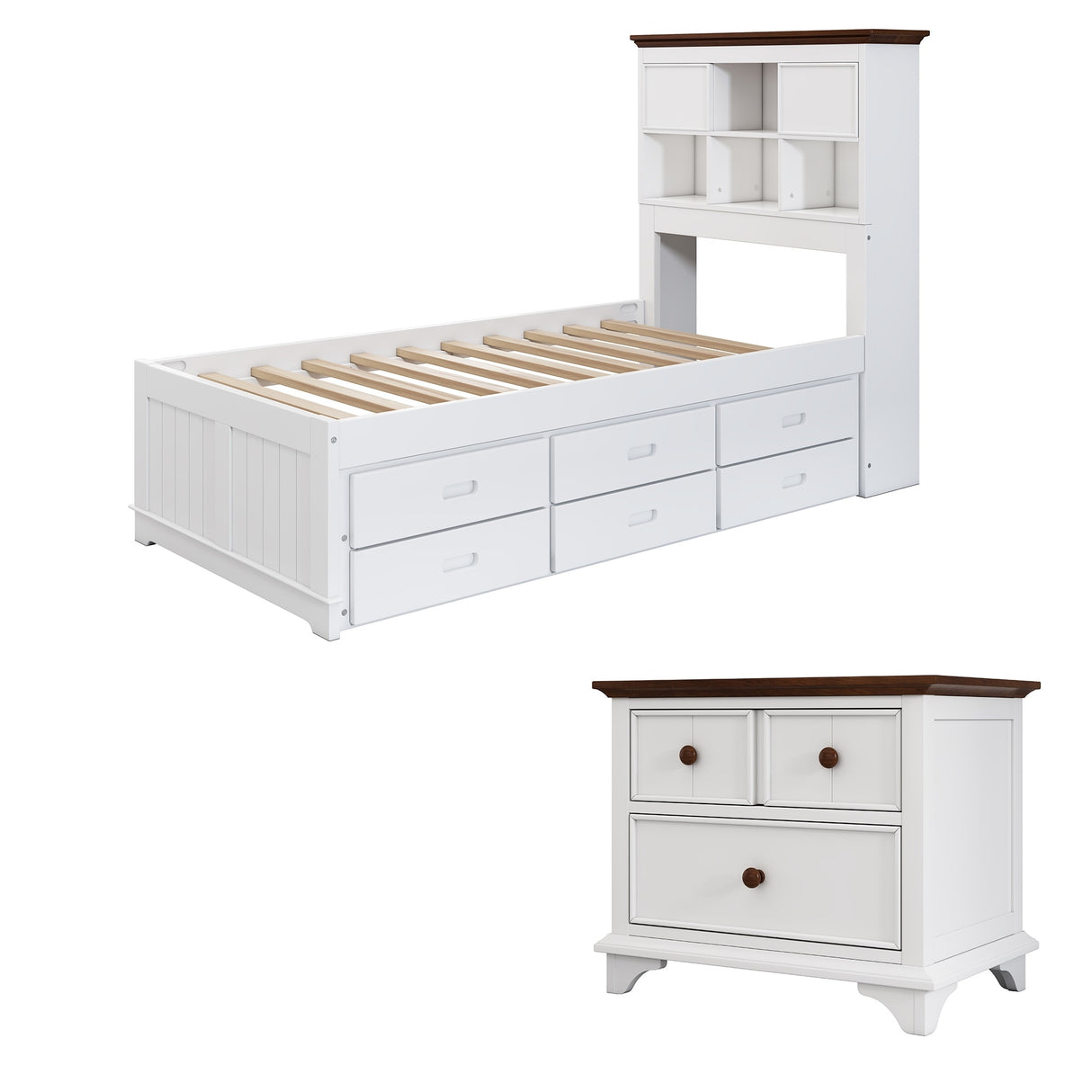Wooden Captain Bedroom Set