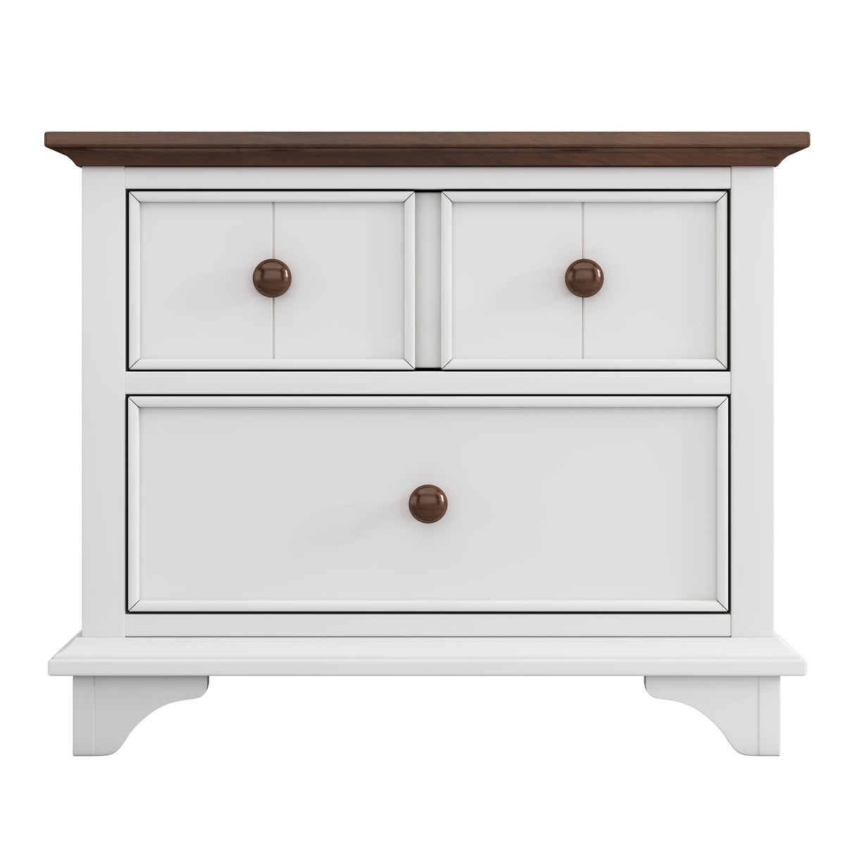Wooden Captain Two-Drawer Nightstand