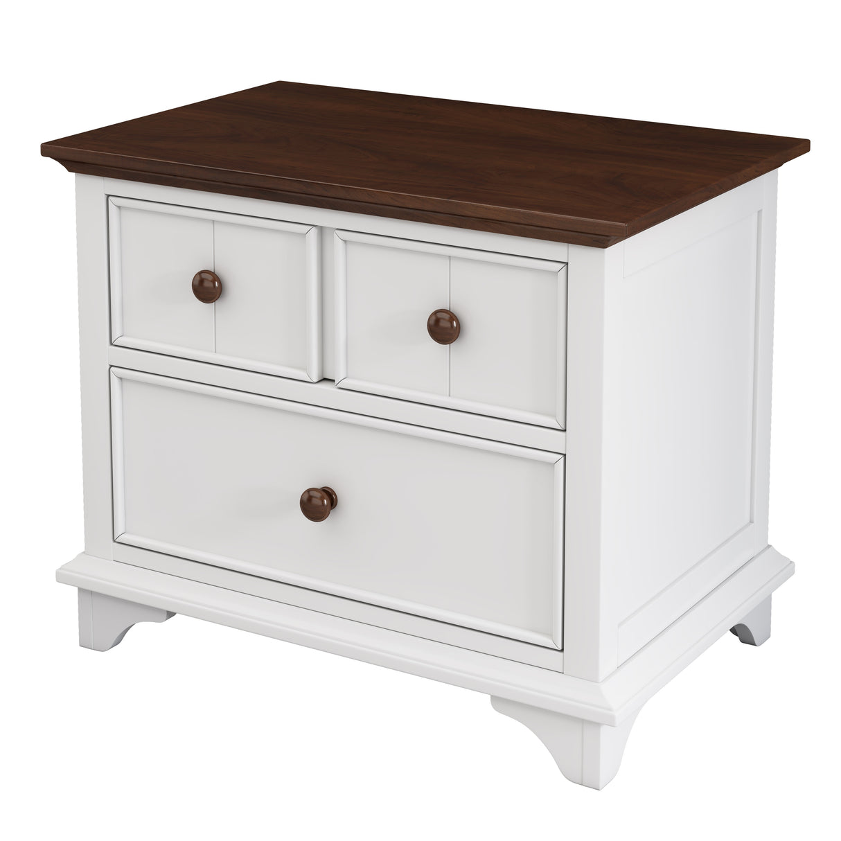 Wooden Captain Two-Drawer Nightstand