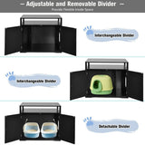 Wooden Cat Litter Box Enclosure Hidden Cat Washroom with Storage Layer