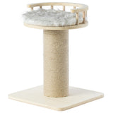 Wooden Cat Sisal Scratching Post Tree Tower with Seat Pet Bed Lounge - Natural