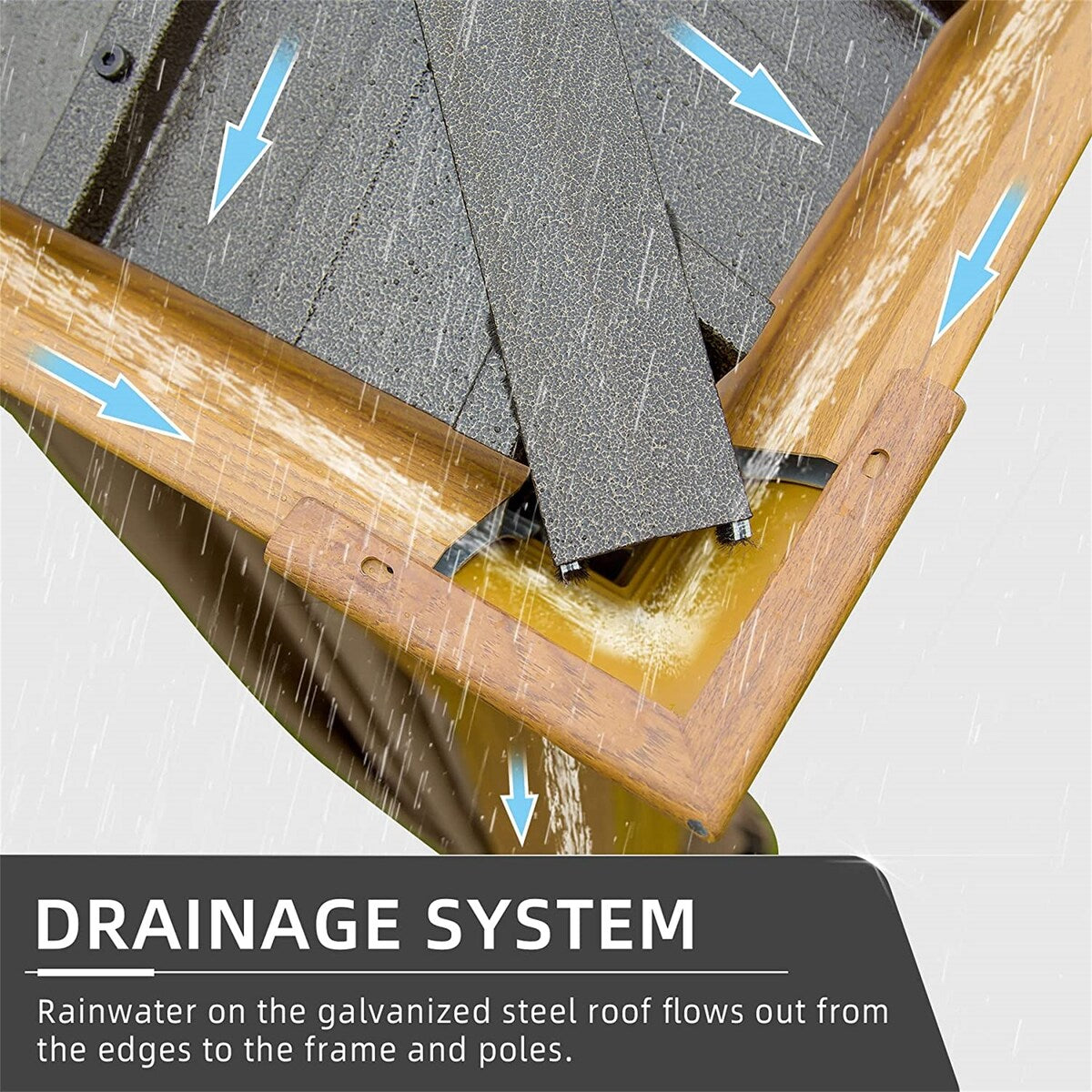 Wooden Coated Aluminum Frame Canopy