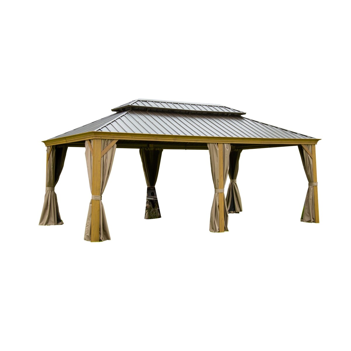 Wooden Coated Aluminum Frame Canopy