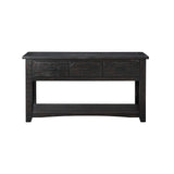 Wooden Console Table With Three Drawers, Antique Black