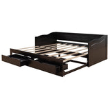 Wooden Daybed with Trundle Bed and Two Storage Drawers , Extendable Bed Daybed,Sofa Bed with Two Drawers