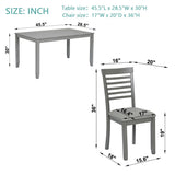 Wooden Dining Rectangular Table set for 4,Kitchen Dining Table for Small Space for Dining Room kitchen