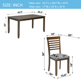 Wooden Dining Rectangular Table set for 4,Kitchen Dining Table for Small Space for Dining Room kitchen