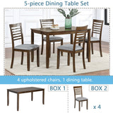 Wooden Dining Rectangular Table set for 4,Kitchen Dining Table for Small Space for Dining Room kitchen