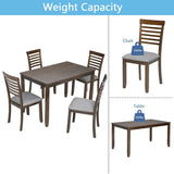 Wooden Dining Rectangular Table set for 4,Kitchen Dining Table for Small Space for Dining Room kitchen