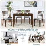 Wooden Dining Rectangular Table set for 4,Kitchen Dining Table for Small Space for Dining Room kitchen