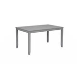 Wooden Dining Rectangular Table with Bench, Kitchen Table with Bench for Small Space,6 Person Dining Table