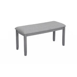 Wooden Dining Rectangular Table with Bench, Kitchen Table with Bench for Small Space,6 Person Dining Table