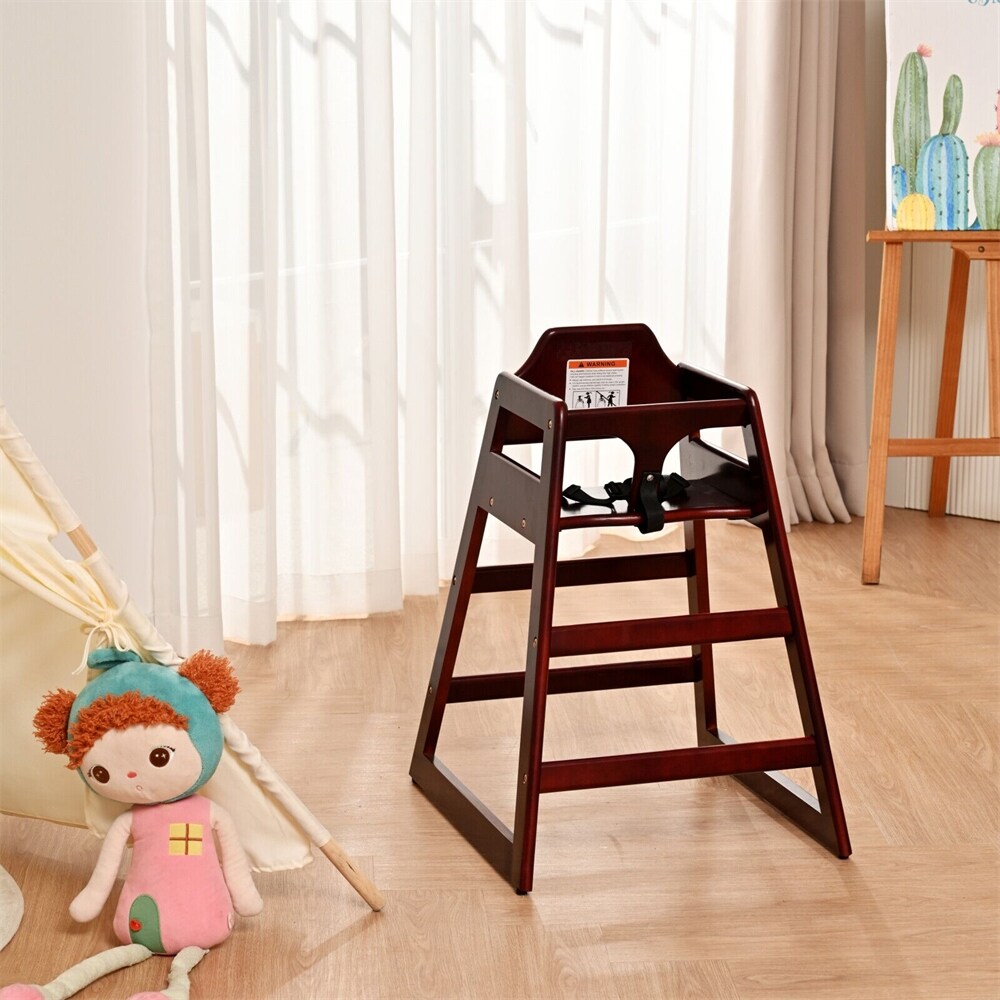 Wooden Double Solid Wood Feeding Baby Booster Chair