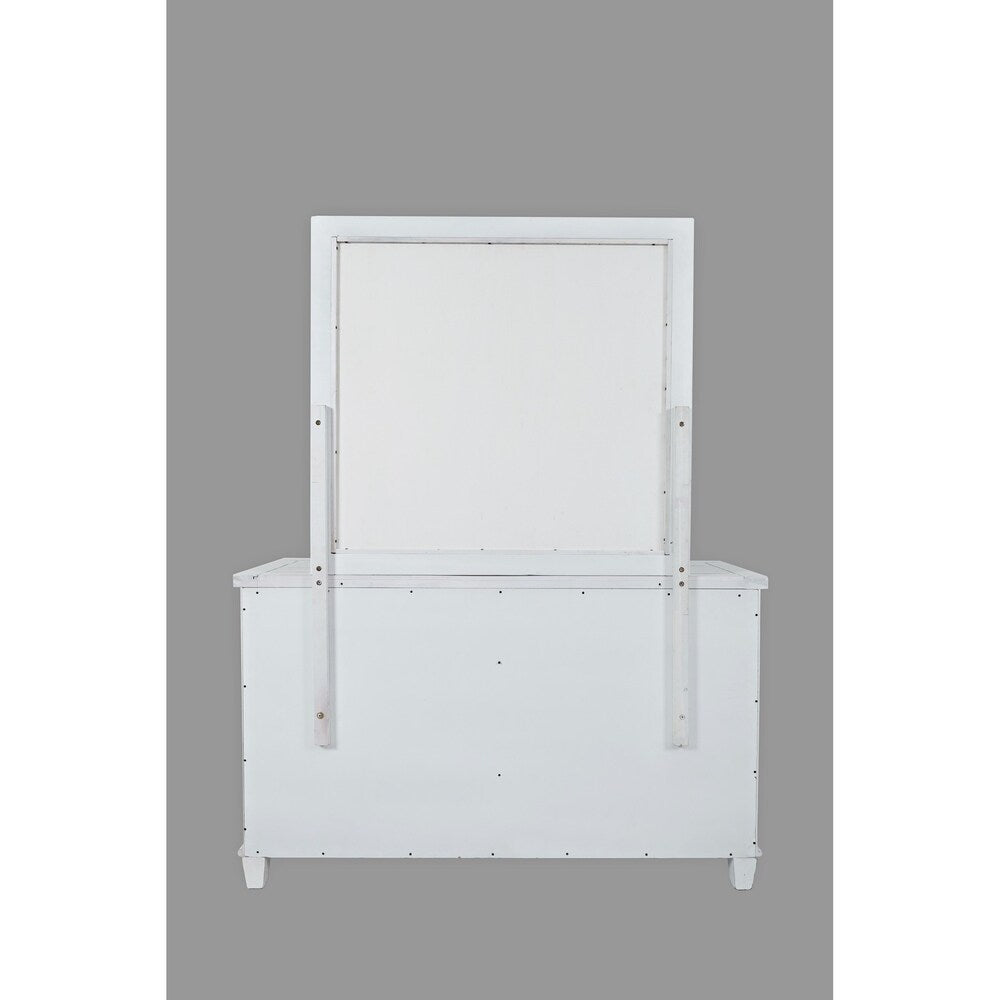 Traditional Style Wooden Dresser with Six Drawers, White