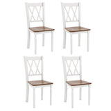 Wooden Farmhouse Kitchen Chairs with Rubber Wood Seat - 18" x 19" x 38"