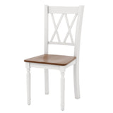 Wooden Farmhouse Kitchen Chairs with Rubber Wood Seat - 18" x 19" x 38"